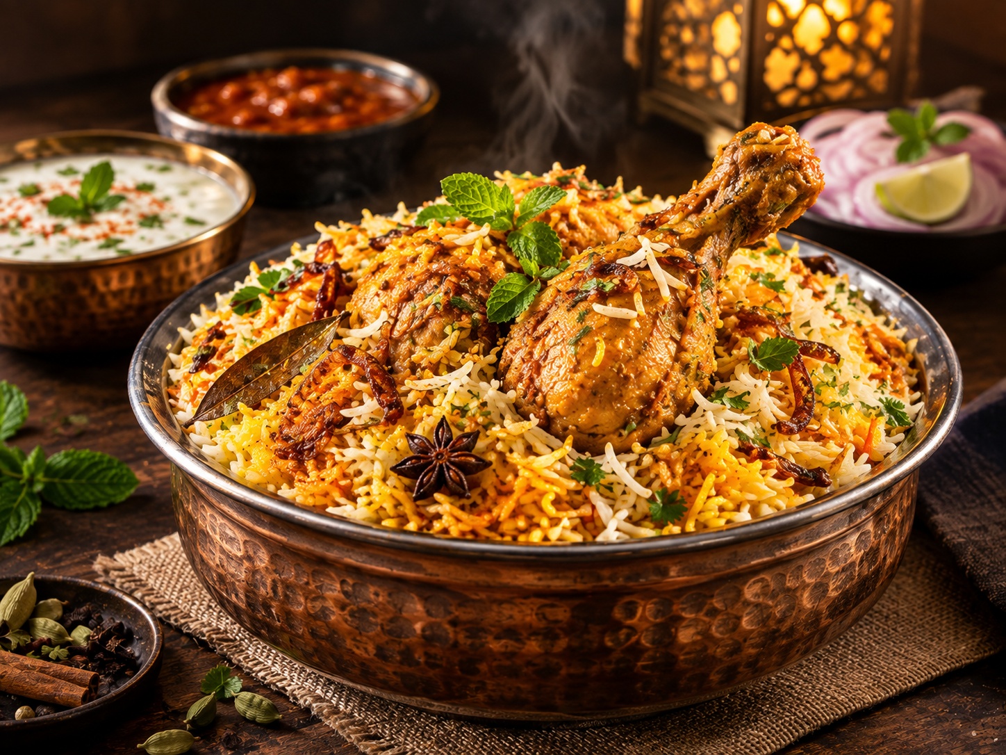Biryani served at Welcome Restaurant